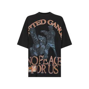 Pdf Men The Boy White Flake Black Cotton T-Shirt